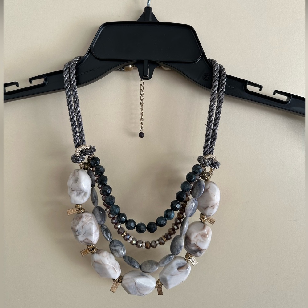 Anthropologie Multi-Strand Chunky Bead Necklace